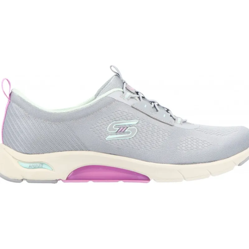 Skechers Arch Fit Mellow Low Grey/Aqua*Femme Baskets