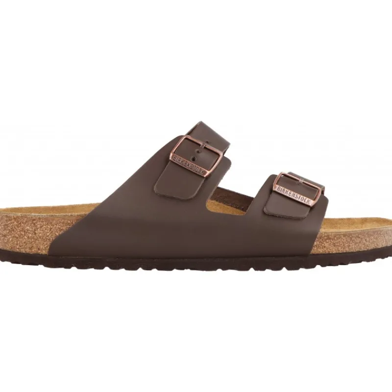 Birkenstock Arizona Cuero Natural Dark Brown*Homme Tongs | Sandales