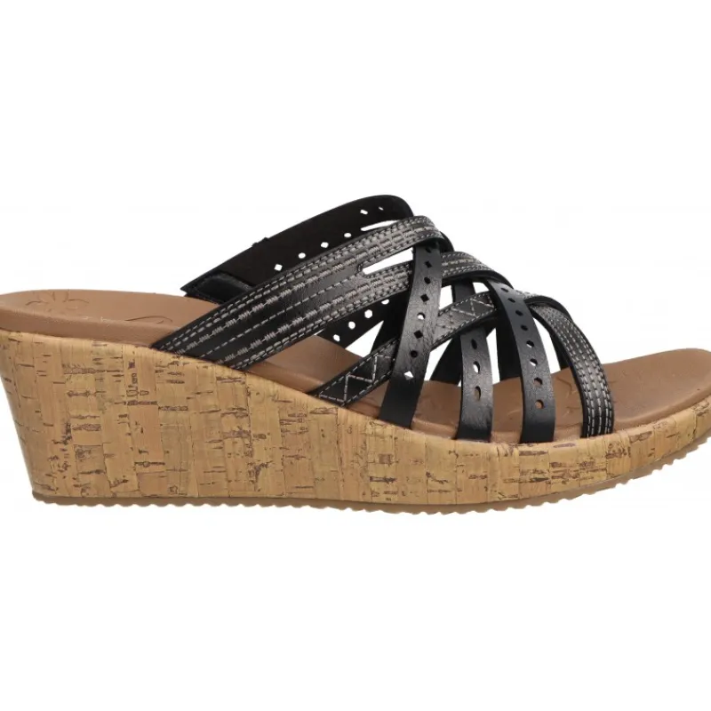 Skechers Beverlee Hot Spring Noir*Femme Sandales | Tongs