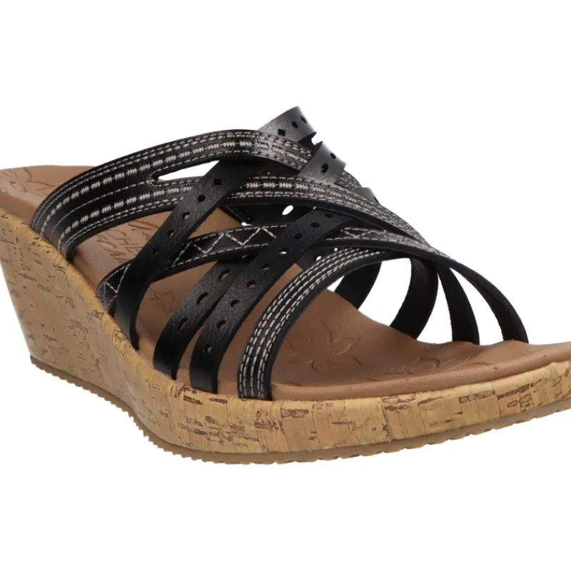 Skechers Beverlee Hot Spring Noir*Femme Sandales | Tongs