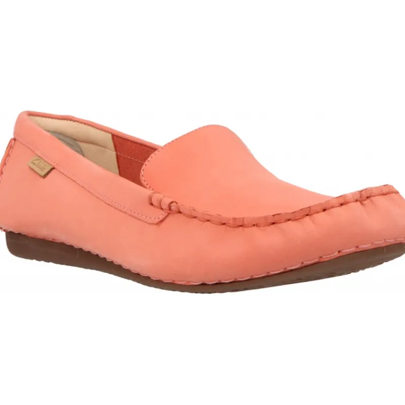 Clarks Freckle Walk Peach Nubuck*Femme Mocassins