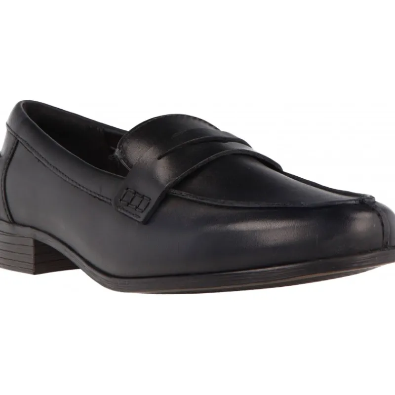 Clarks Hamble Loafer Black Leather*Femme Mocassins