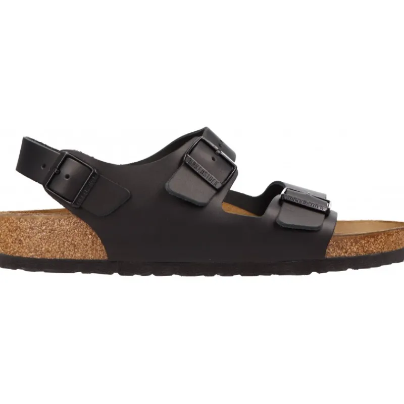 Birkenstock Milano Natural Leather Noir*Homme Sandales