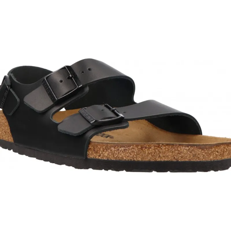 Birkenstock Milano Natural Leather Noir*Homme Sandales