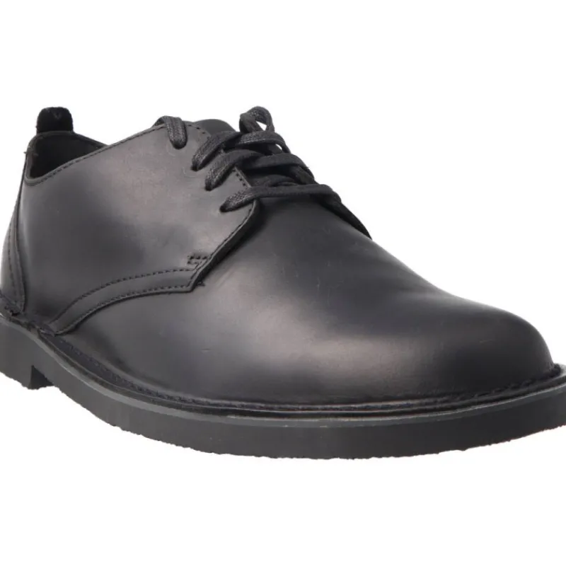 Clarks Shepton Low Black Leather*Homme Classique