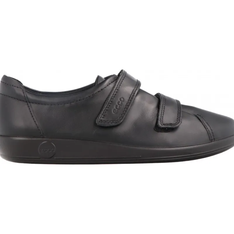 Ecco Soft 2.0 Velcro Black*Femme Mocassins