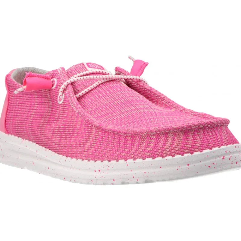 HeyDude Wendy Sport Mesh Bright Pink*Femme Mocassins